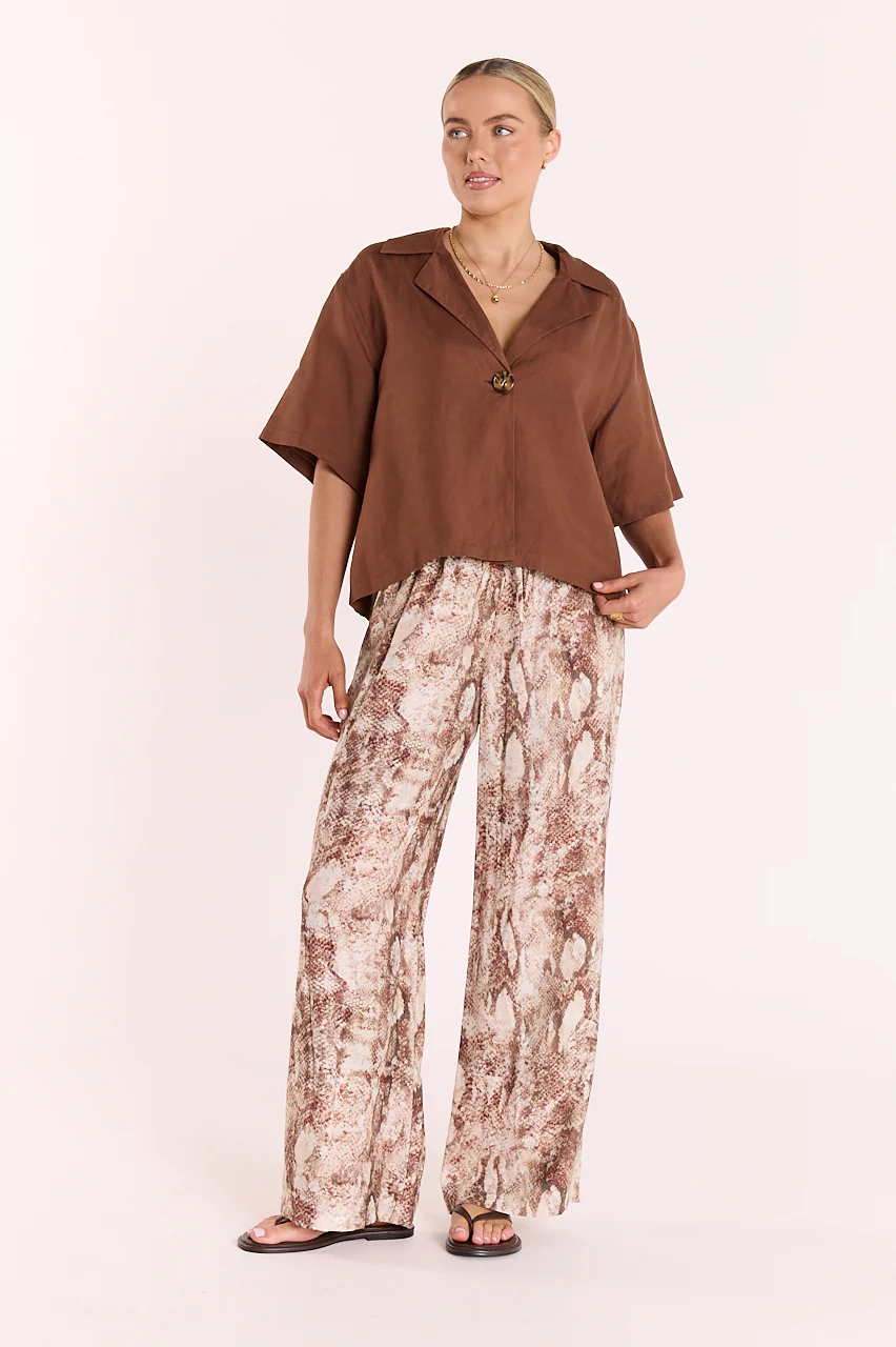 Elisha Pant - Chocolate Snakeskin - Image 3