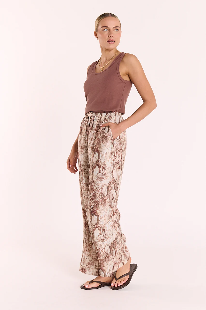 Elisha Pant - Chocolate Snakeskin - Image 5