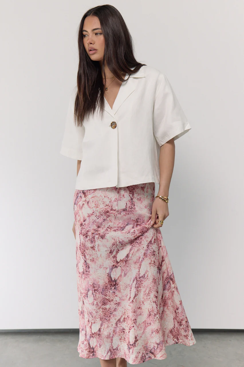 Elisha Skirt - Pink Snakeskin - Image 2
