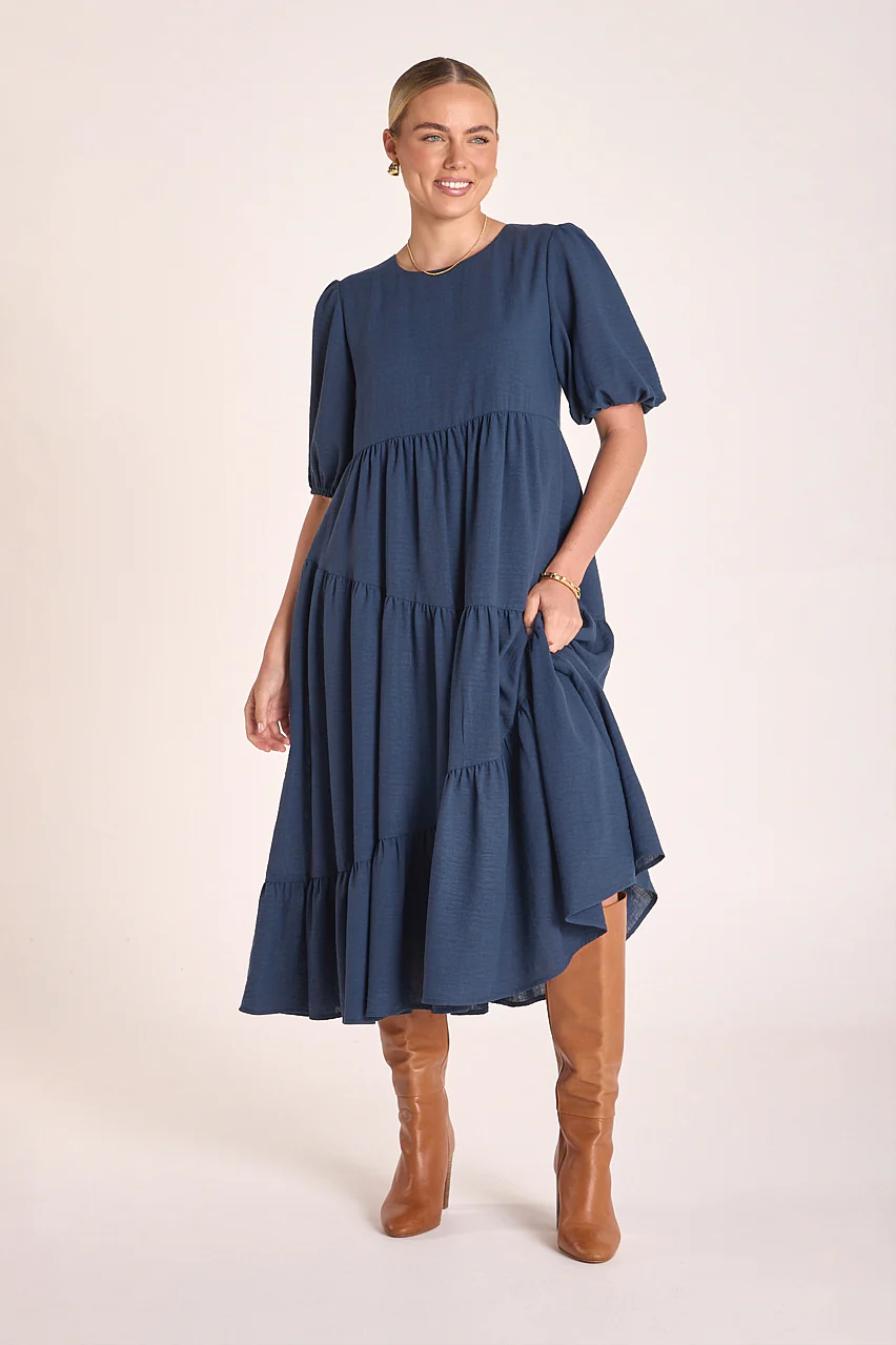 Elle Dress - Navy - Image 3
