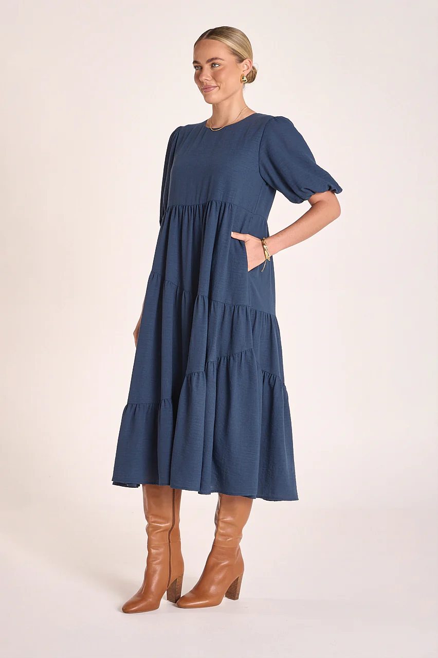 Elle Dress - Navy - Image 4