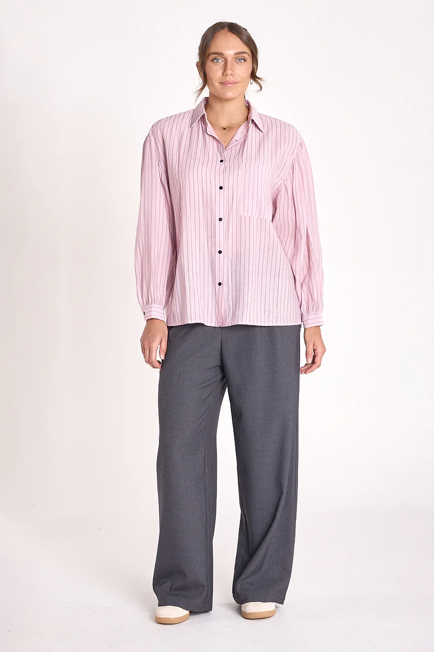 Eloise Shirt - Pink Pinstripe - Image 2
