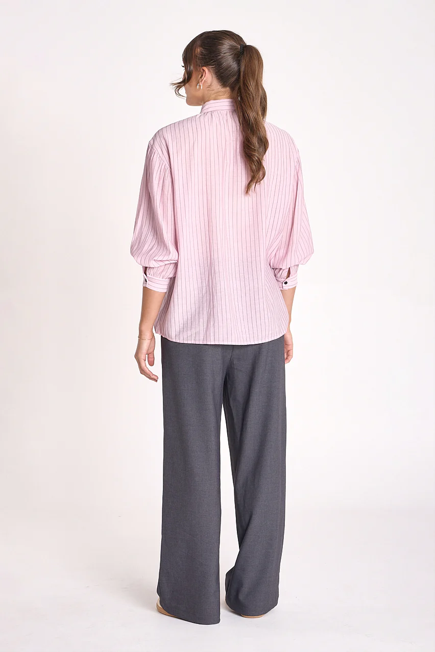 Eloise Shirt - Pink Pinstripe - Image 6