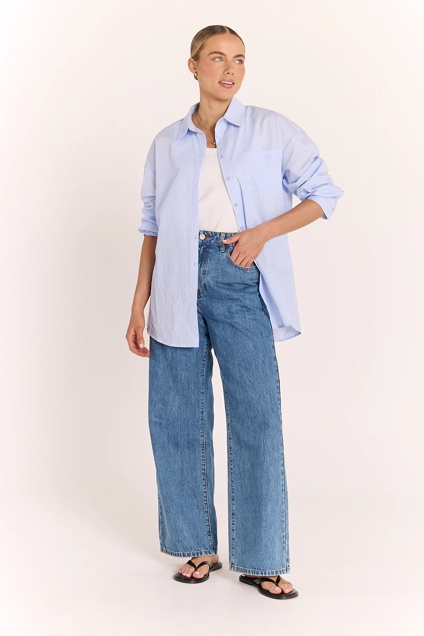 Emily Shirt - Blue Stripe - Image 3