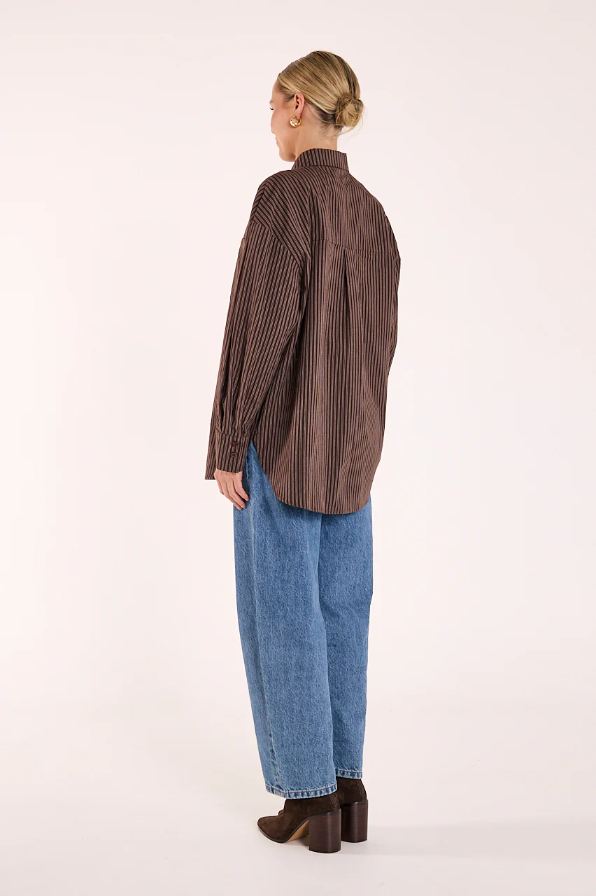 Emily Shirt - Chocolate Stripe - Image 6