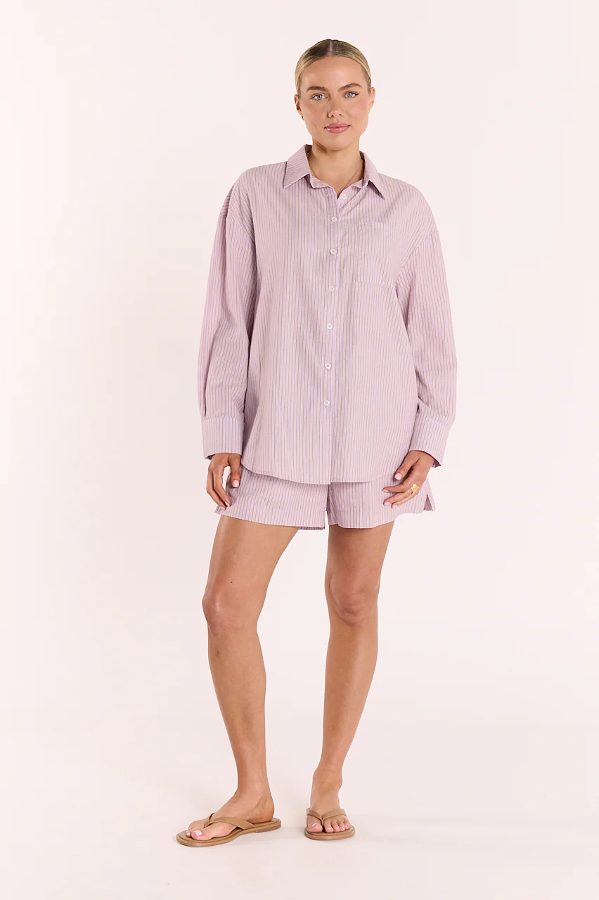 Emily Shirt - Lavender Stripe - Image 3