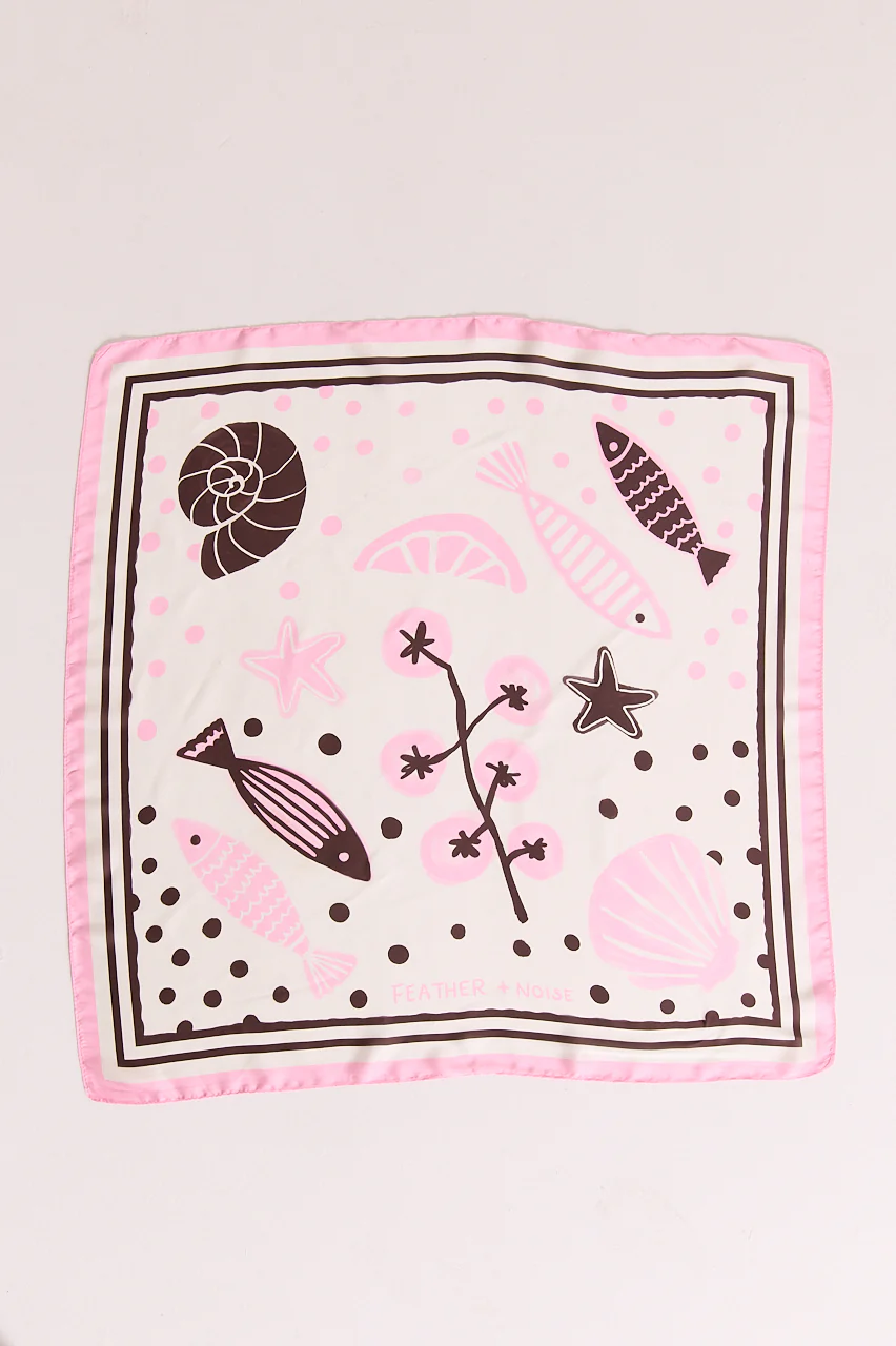 Euro Scarf - Pink Print - Image 4