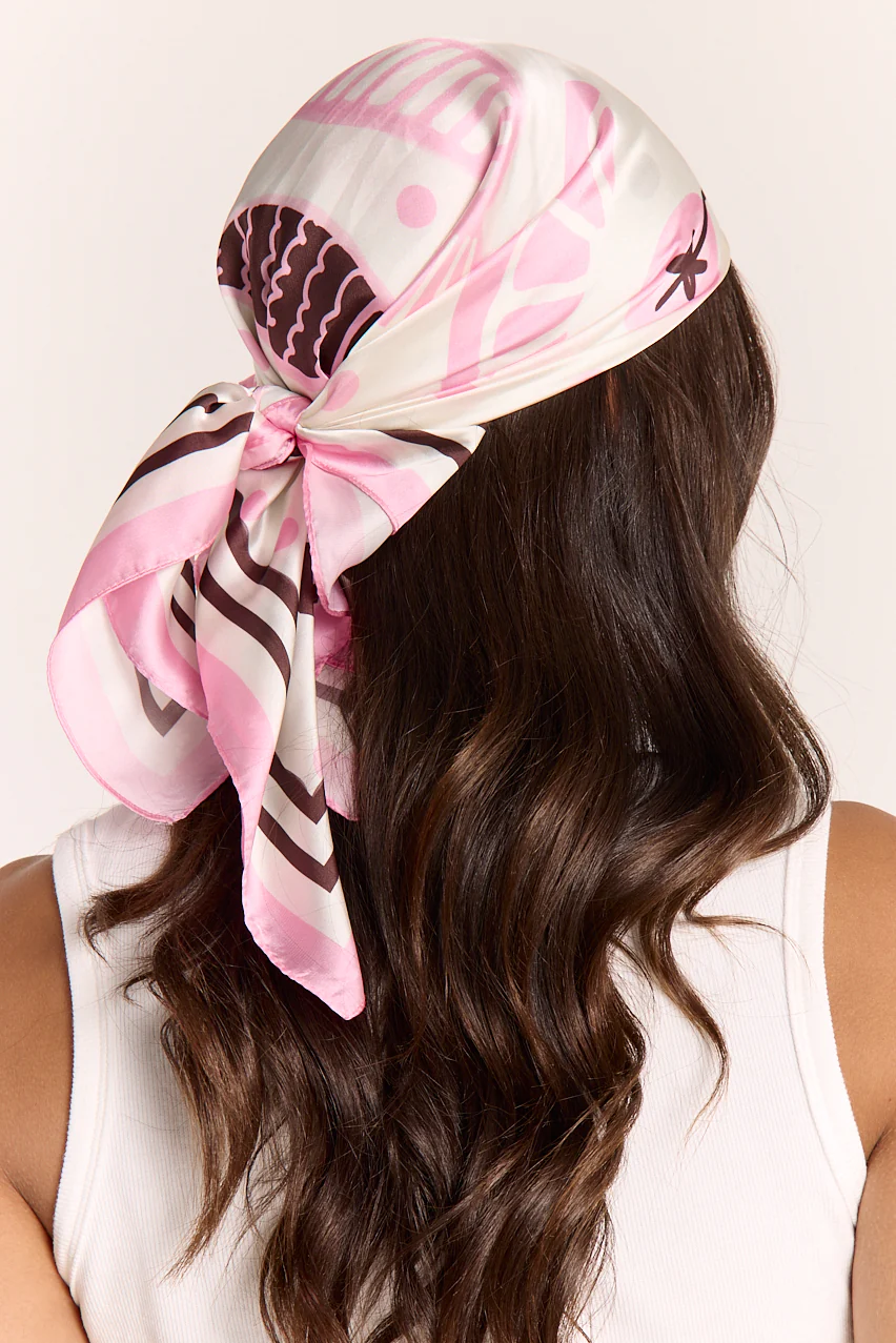Euro Scarf - Pink Print - Image 6