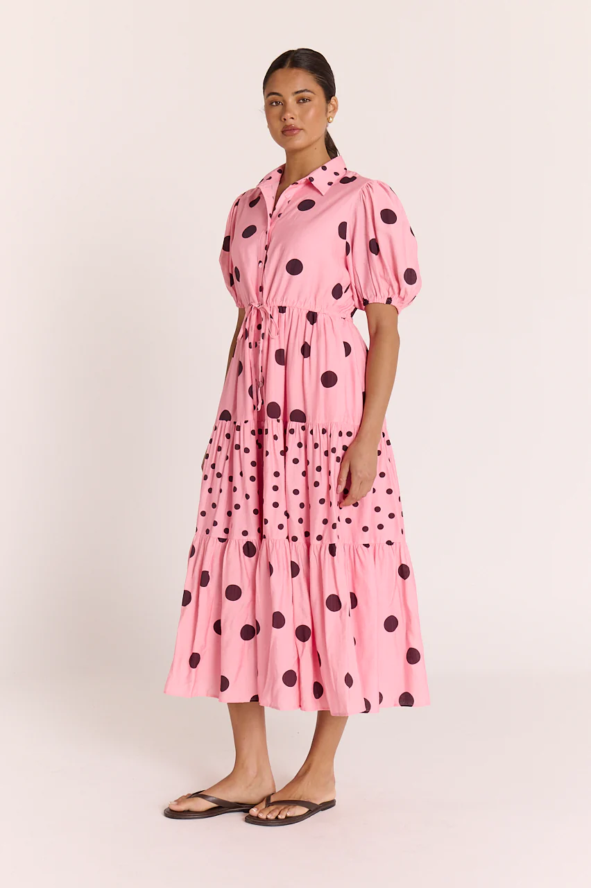 Everleigh Dress - Pink Chocolate Spot - Image 7