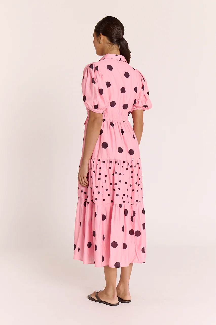 Everleigh Dress - Pink Chocolate Spot - Image 8