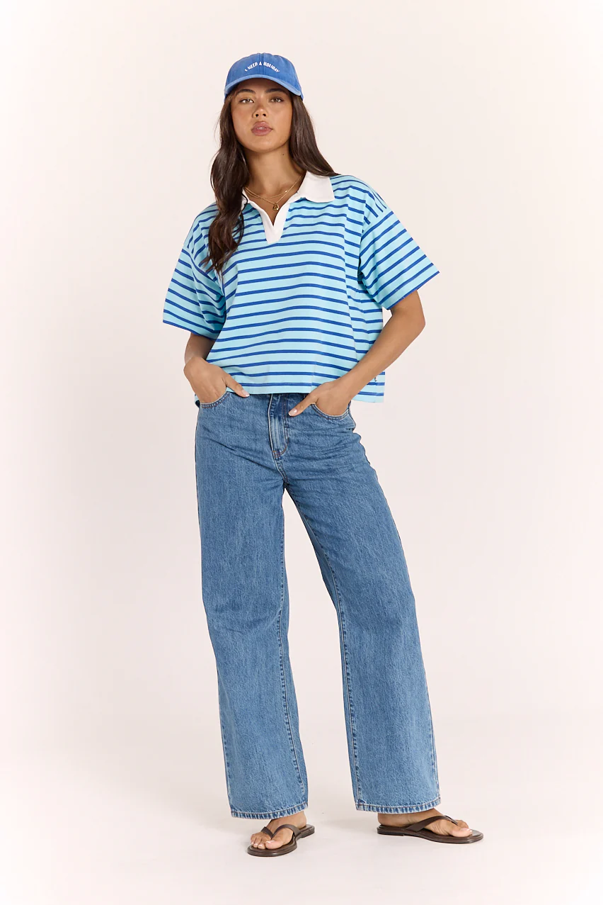 Finn Rugby Tee - Blue Stripe - Image 2