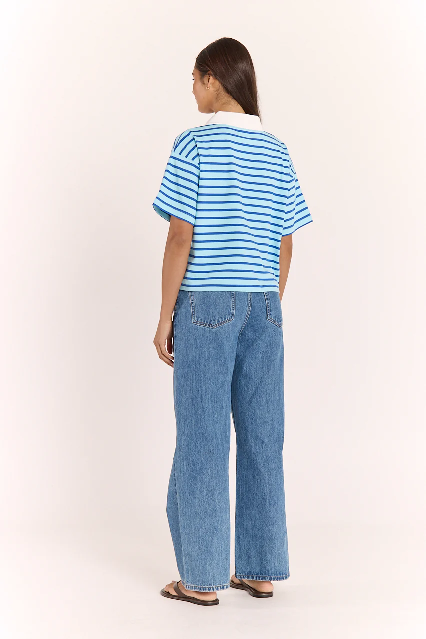 Finn Rugby Tee - Blue Stripe - Image 6