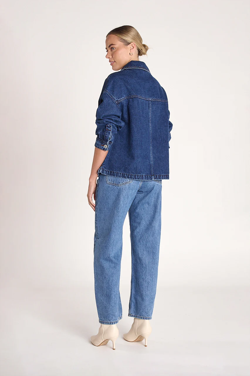 Flo Denim Jacket - Dark Blue - Image 5