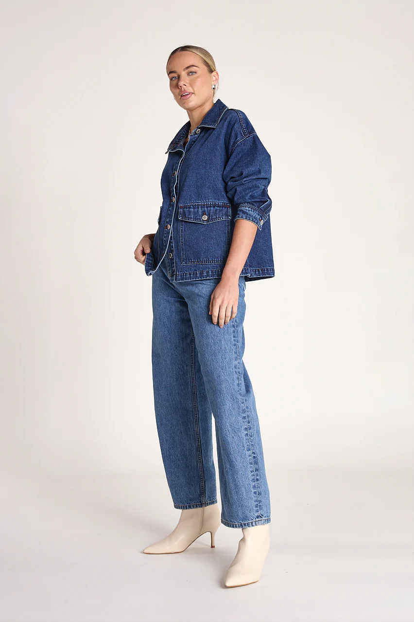 Flo Denim Jacket - Dark Blue - Image 6