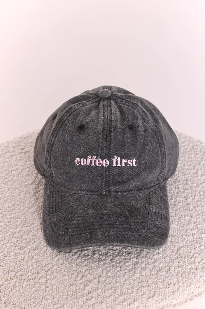 Gigi Washed Denim Cap - Coffee First Charcoal - Image 2
