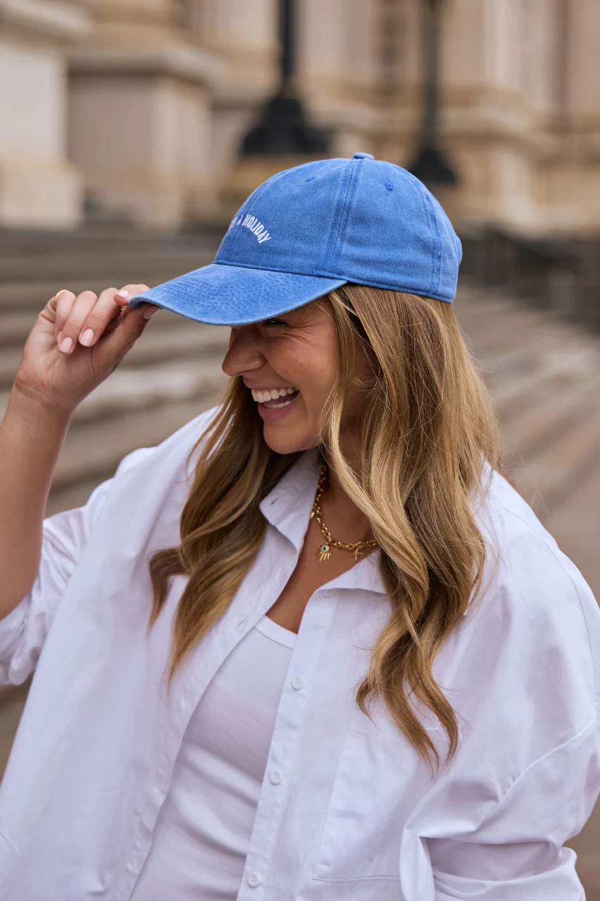 Gigi Washed Denim Cap - Holiday Blue - Image 3