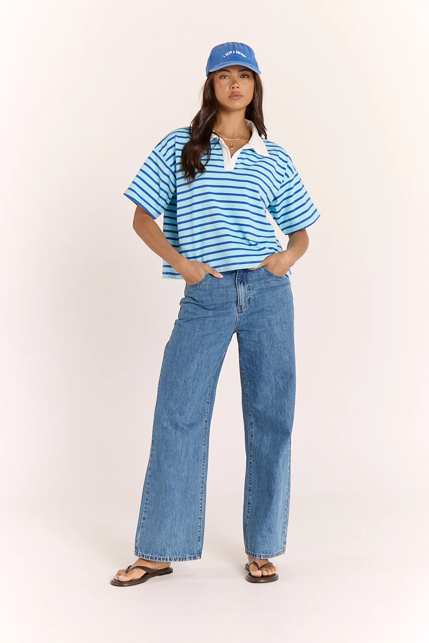 Gigi Washed Denim Cap - Holiday Blue - Image 5
