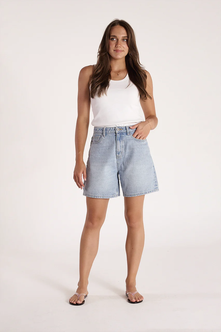 Grace Denim Short - Capri Blue - Image 4