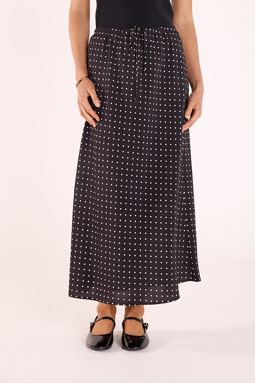 Harper Skirt - Black White Spot - Image 2