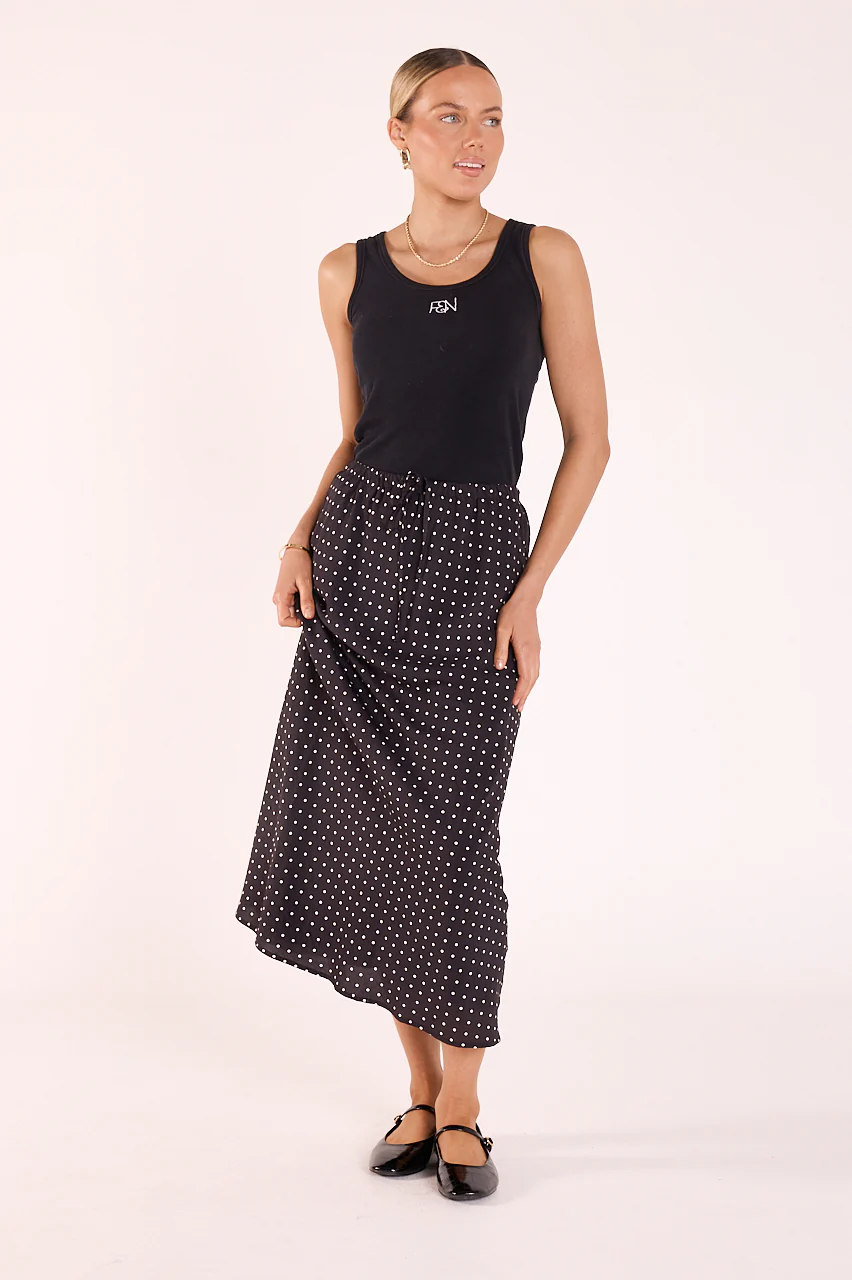 Harper Skirt - Black White Spot - Image 4
