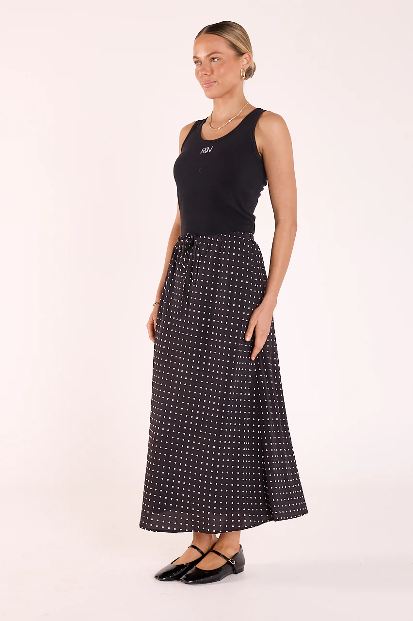 Harper Skirt - Black White Spot - Image 5