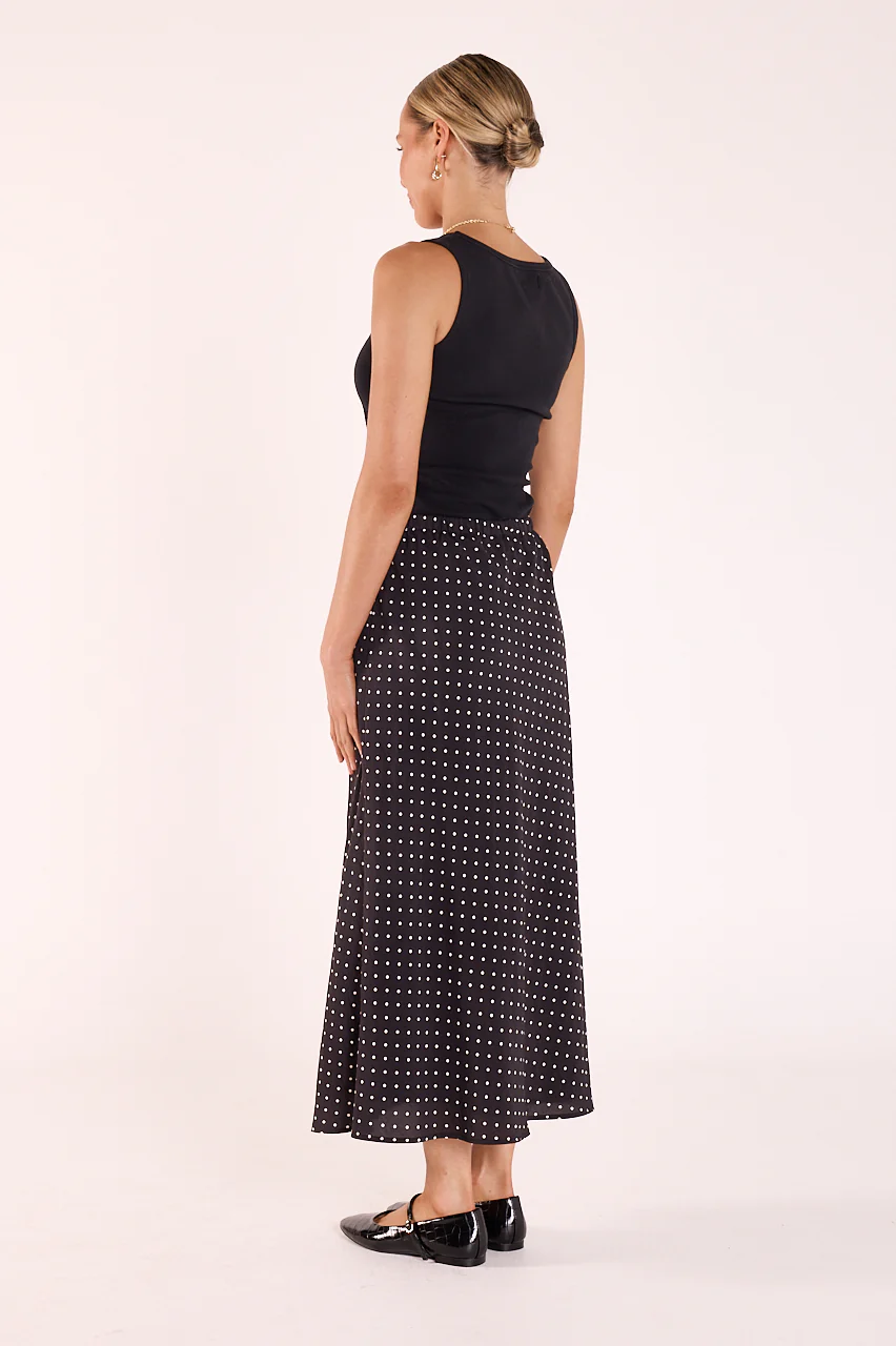 Harper Skirt - Black White Spot - Image 6