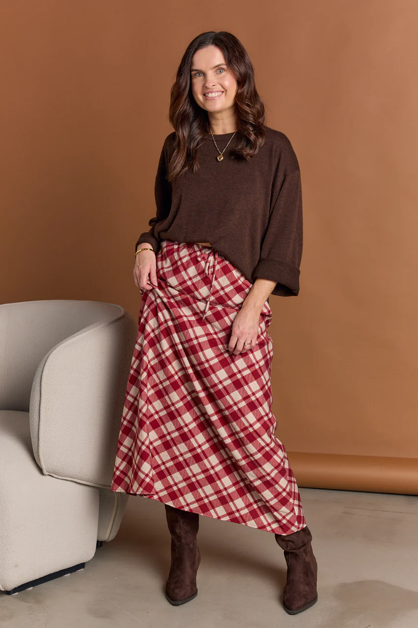 Hartley Long Sleeve Top - Chocolate - Image 5