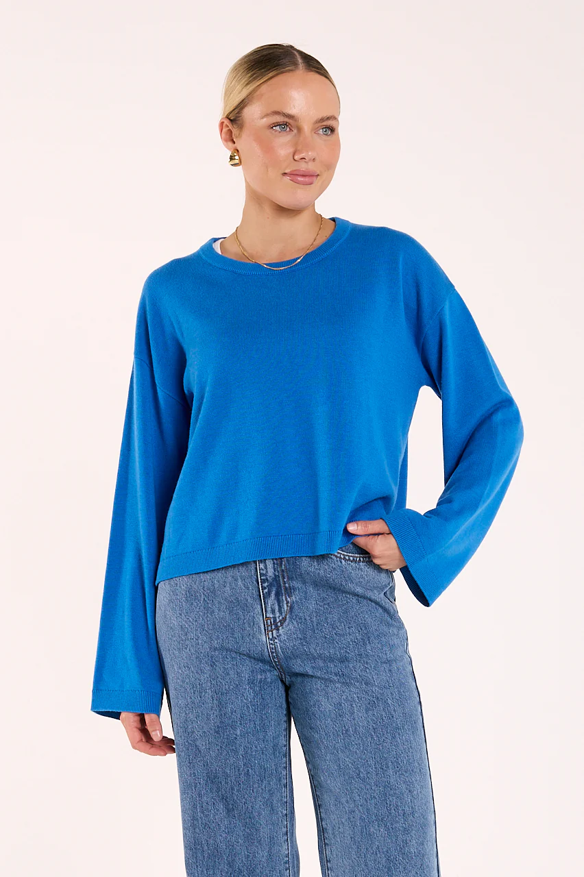 Hartley Long Sleeve Top - Cobalt - Image 2