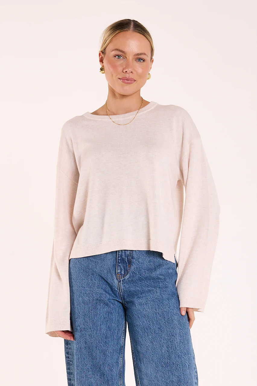 Hartley Long Sleeve Top - Oatmeal