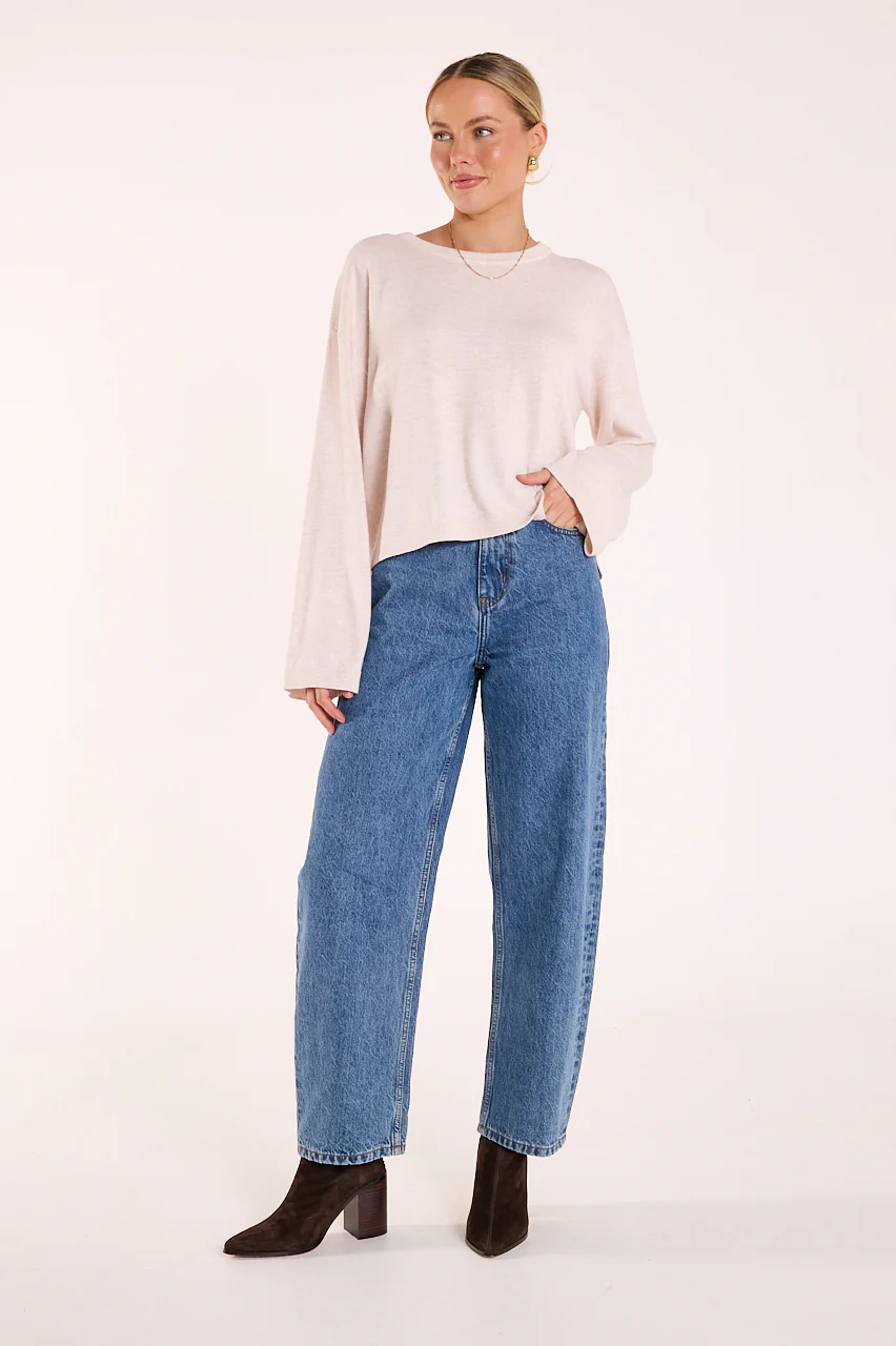 Hartley Long Sleeve Top - Oatmeal - Image 4