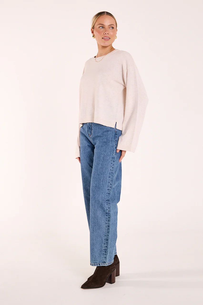 Hartley Long Sleeve Top - Oatmeal - Image 5