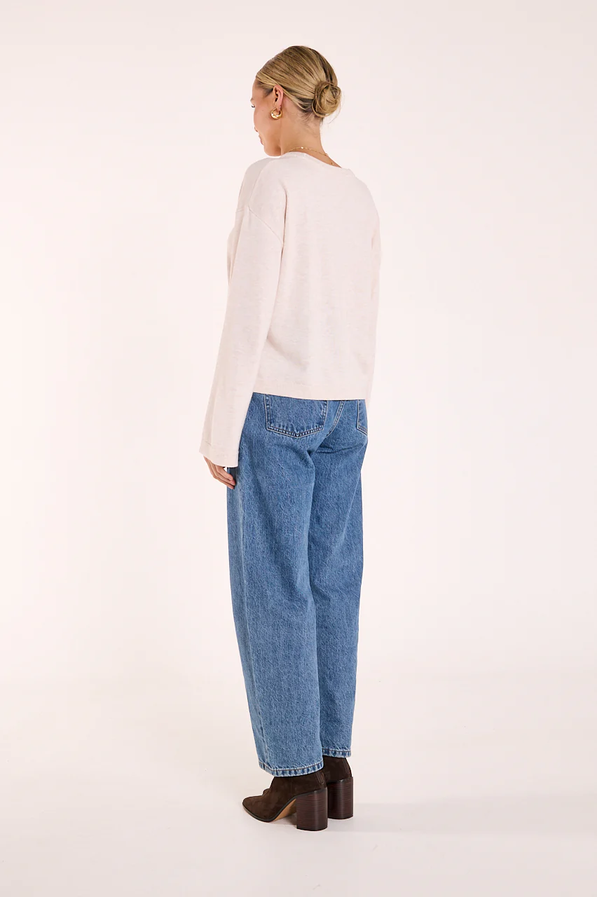 Hartley Long Sleeve Top - Oatmeal - Image 6