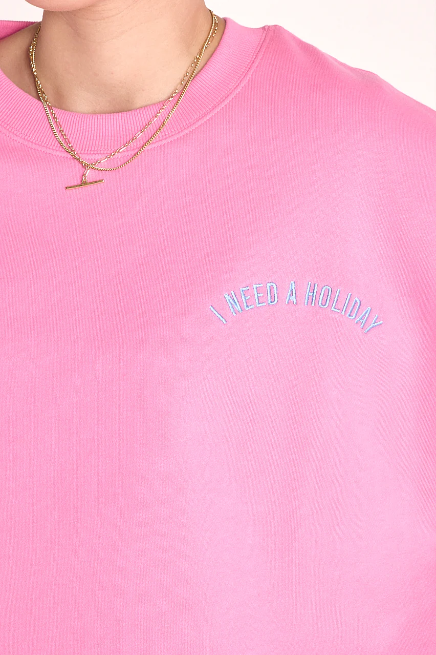 Holiday Logo Crew - Pink - Image 2