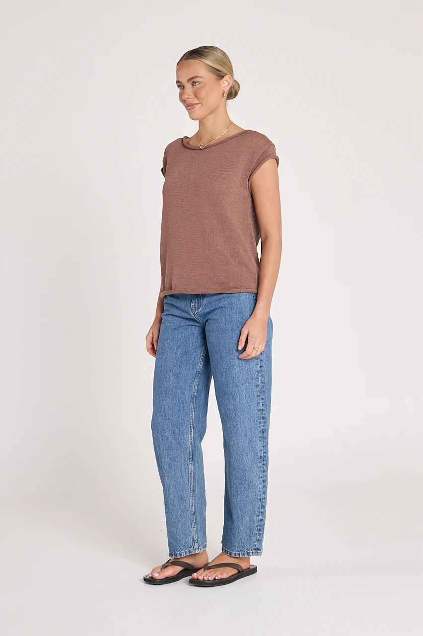 Indi Knitted Top - Cocoa - Image 3