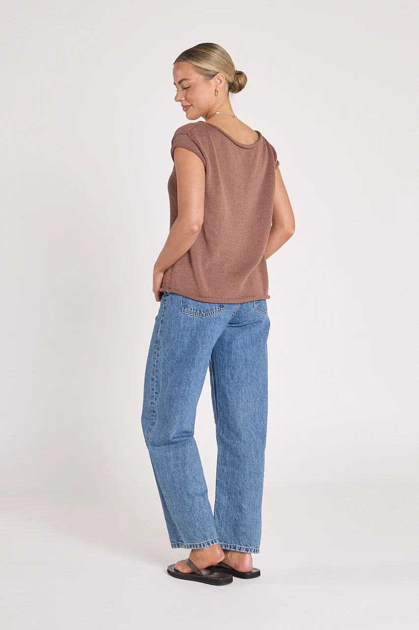 Indi Knitted Top - Cocoa - Image 4