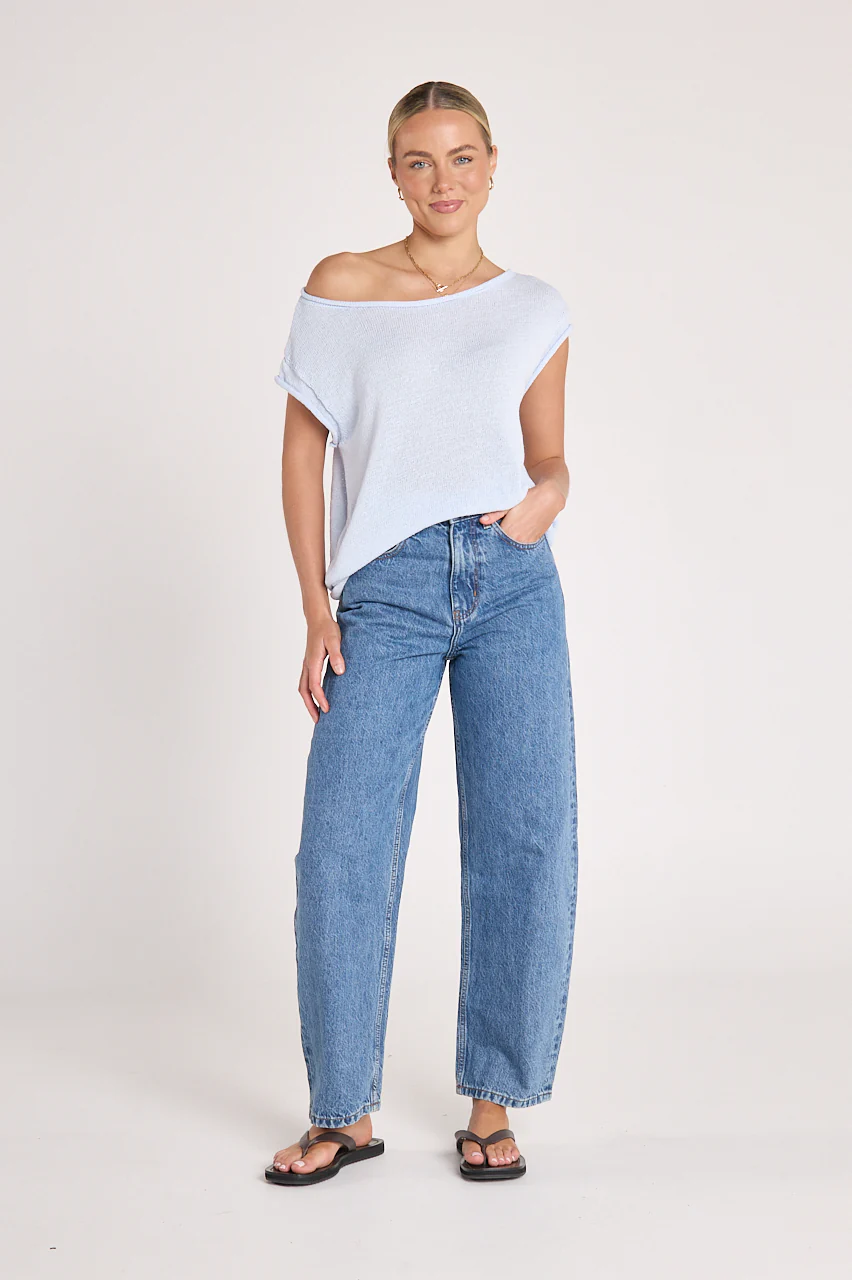 Indi Knitted Top - Powder Blue - Image 3