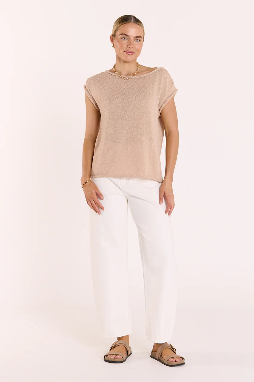 Indi Knitted Top - Sand - Image 3