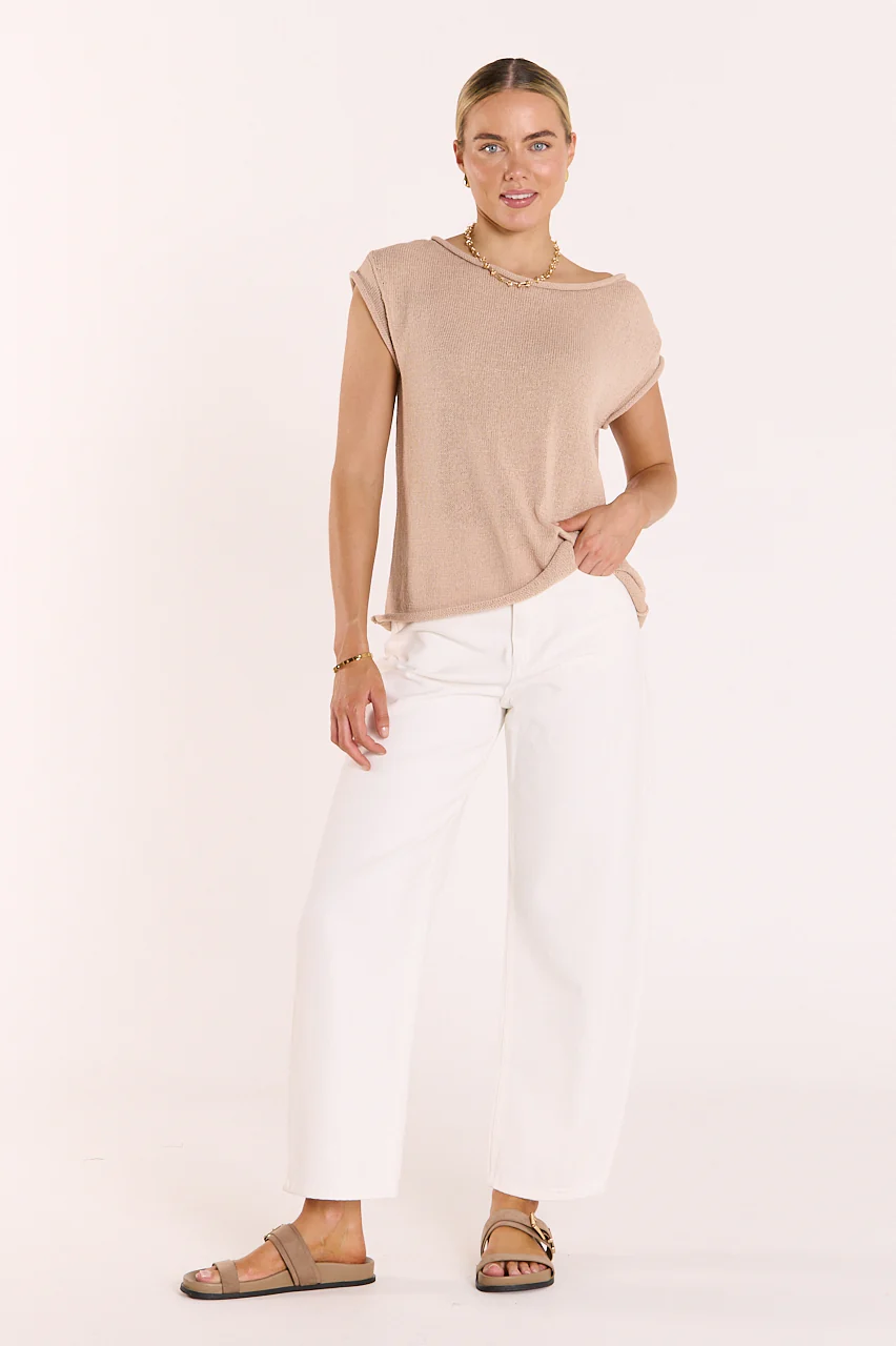 Indi Knitted Top - Sand - Image 4