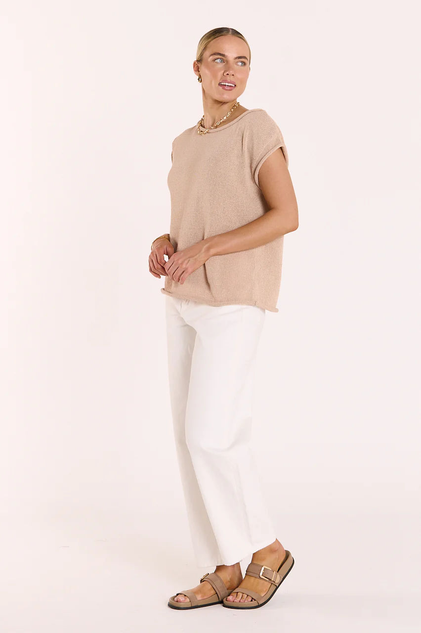 Indi Knitted Top - Sand - Image 5
