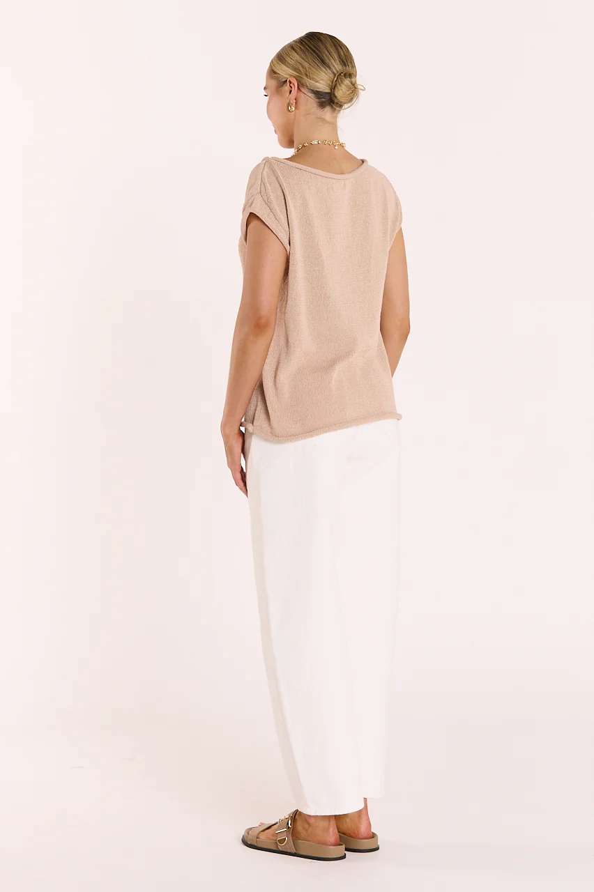 Indi Knitted Top - Sand - Image 6