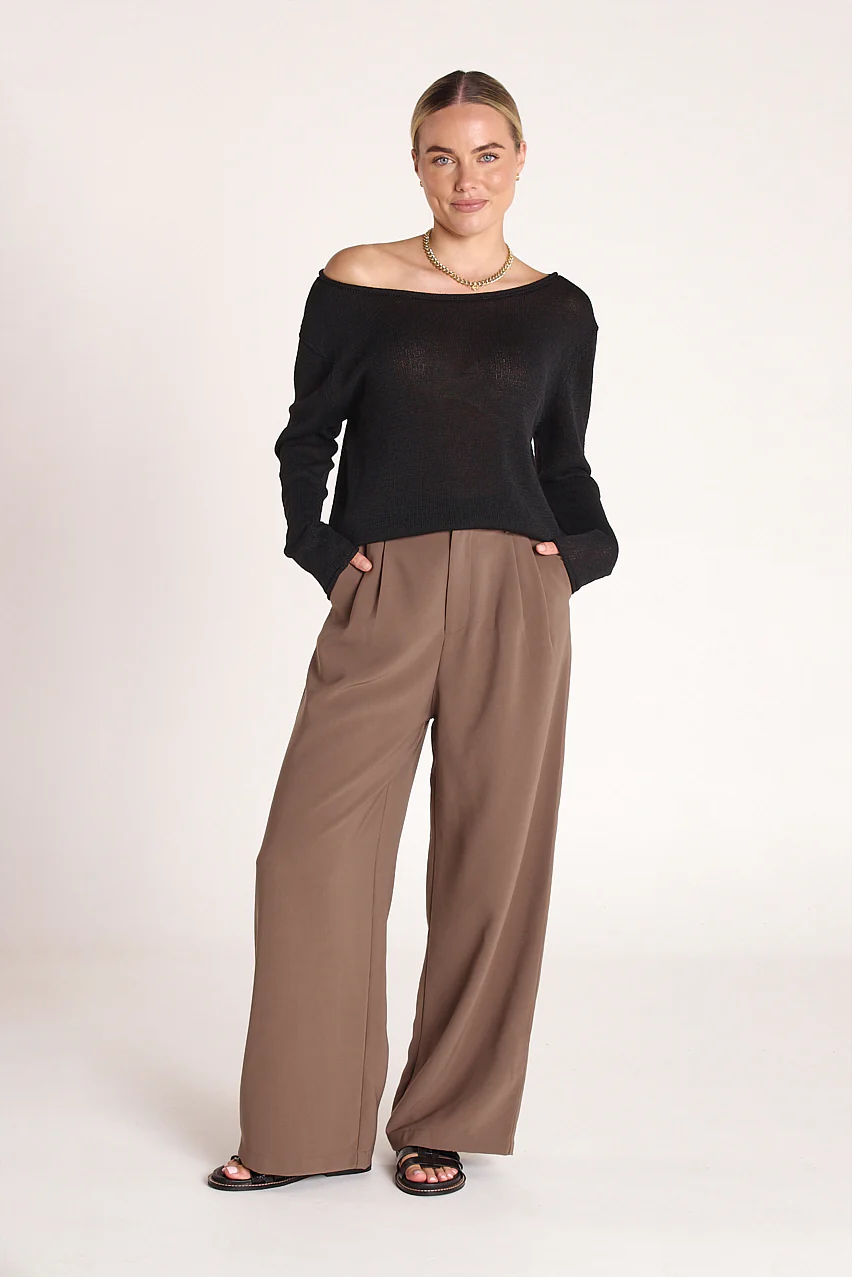 Indi Long Sleeve Top - Black - Image 2