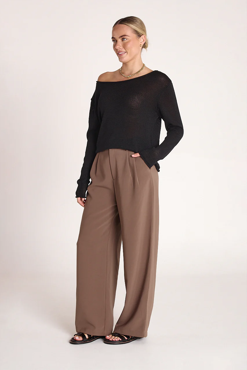 Indi Long Sleeve Top - Black - Image 3