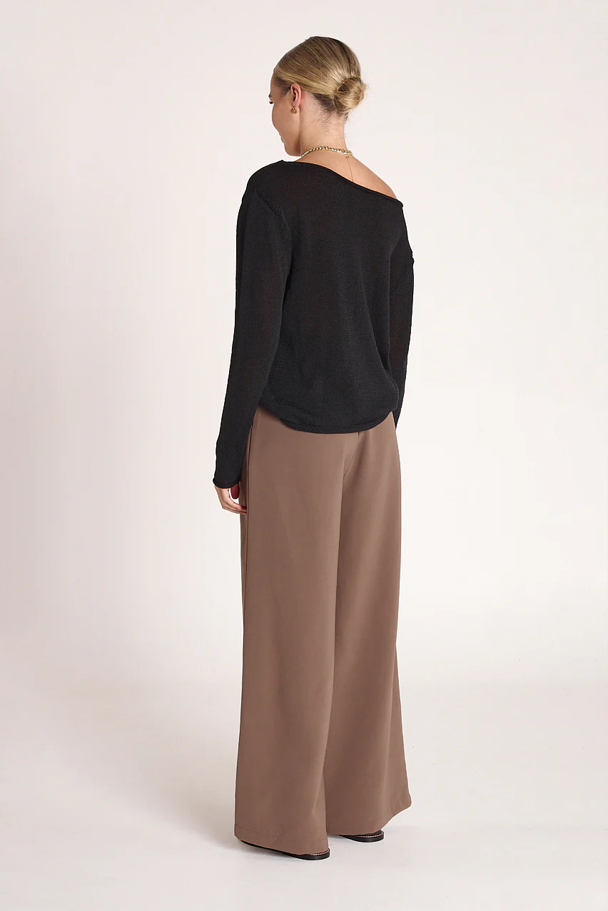 Indi Long Sleeve Top - Black - Image 4