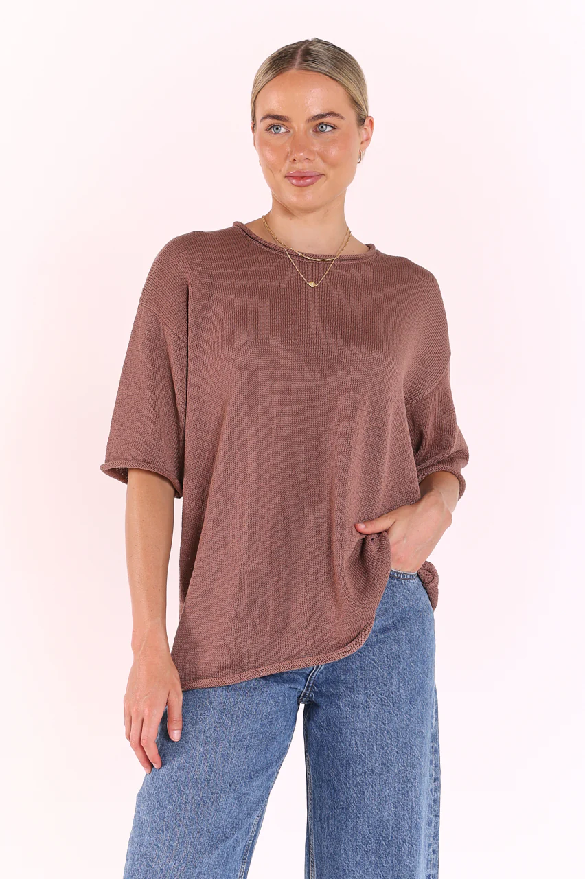 Indi Oversized Tee - Cocoa - Image 3