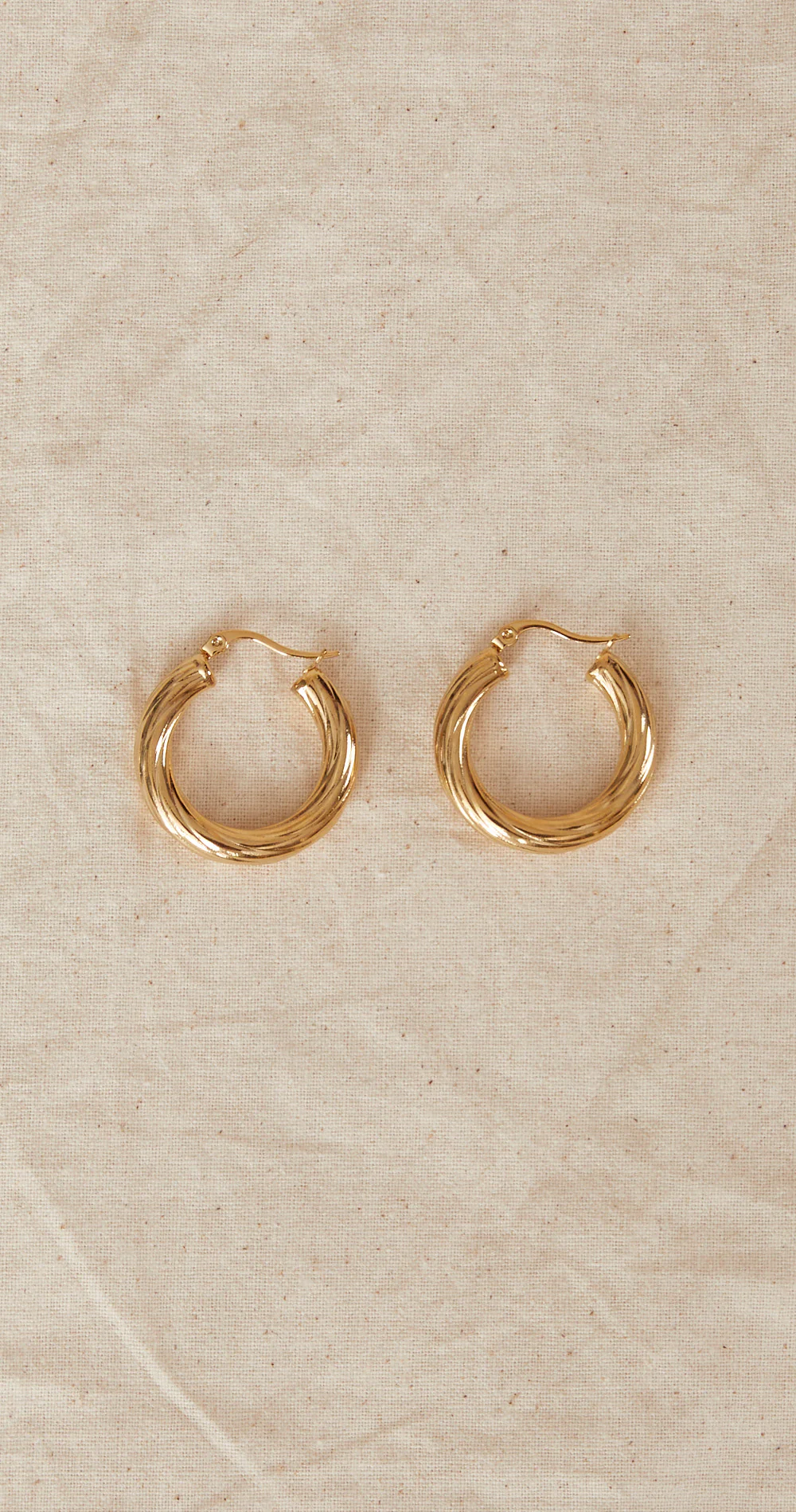 Iris Hoop Earrings - Gold - Image 3