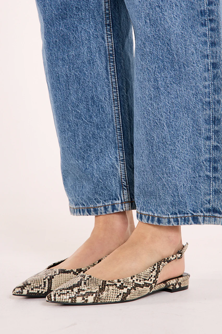 Ismeralda Flat - Cream Snake - Image 2