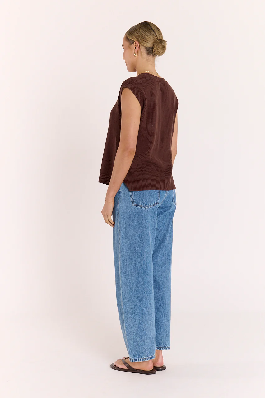 Jasper Knitted Tank - Chocolate - Image 8