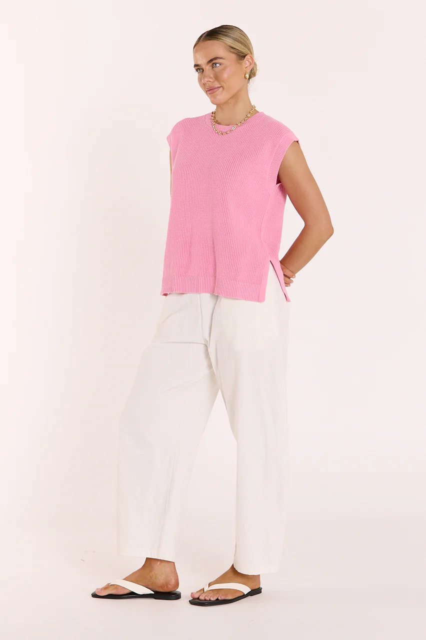 Jasper Knitted Tank - Pink - Image 5