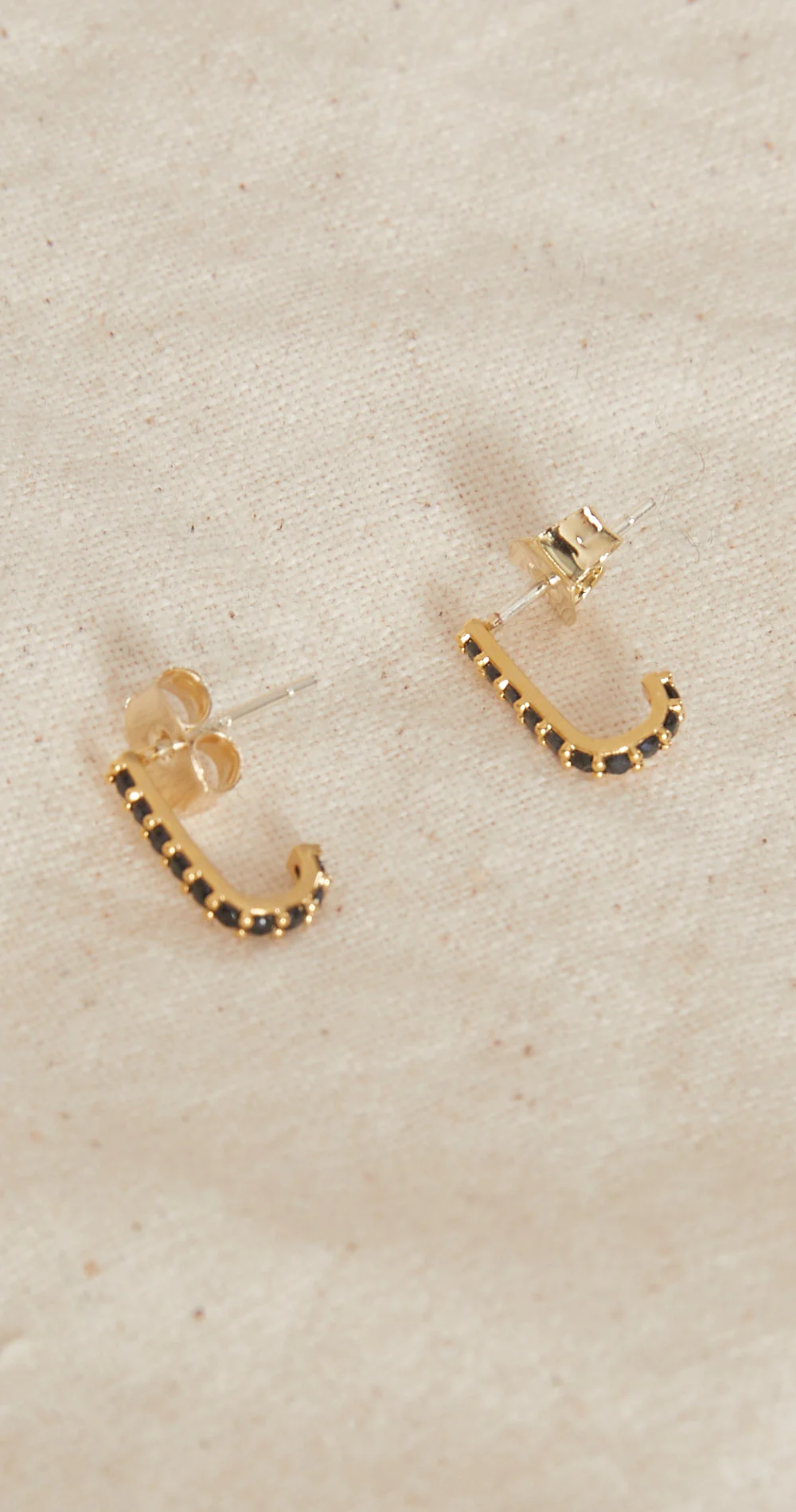Jolie Earrings - Gold & Black - Image 2