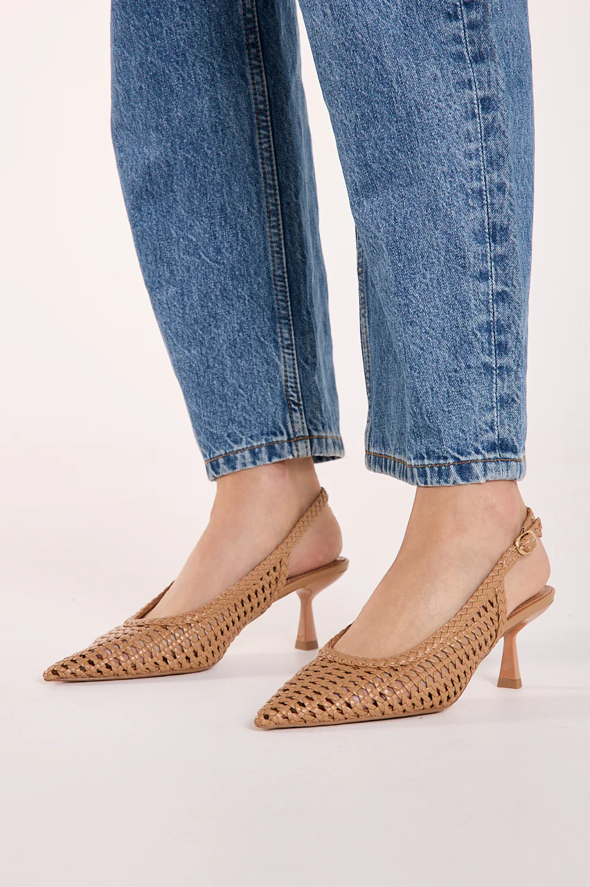Koscuszkio Heels - Tan Weave - Image 3